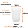 Engelland - 6 x Plastic Cups White Frosted 250ml with