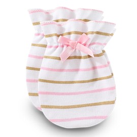 Ecojoy Newborn Baby 5 Hats and 5 Pairs Scratch-Resistant Mittens for Babies, Boys and Girls, Age 0-6 Months, 100% Cotton, rabbit gloves