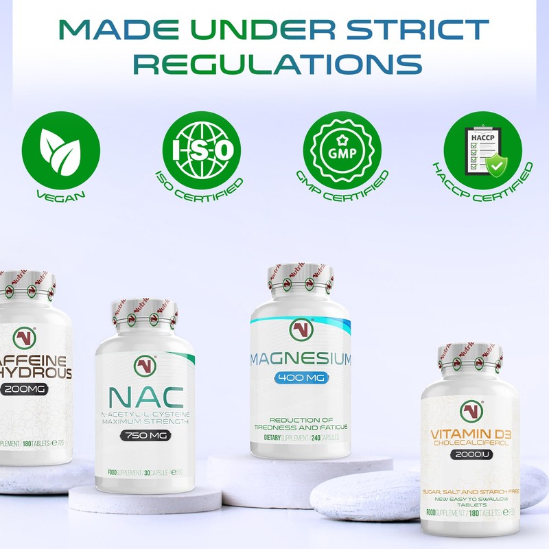 Mega Strong Magnesium Capsules 400mg | 240 Easy to Swallow