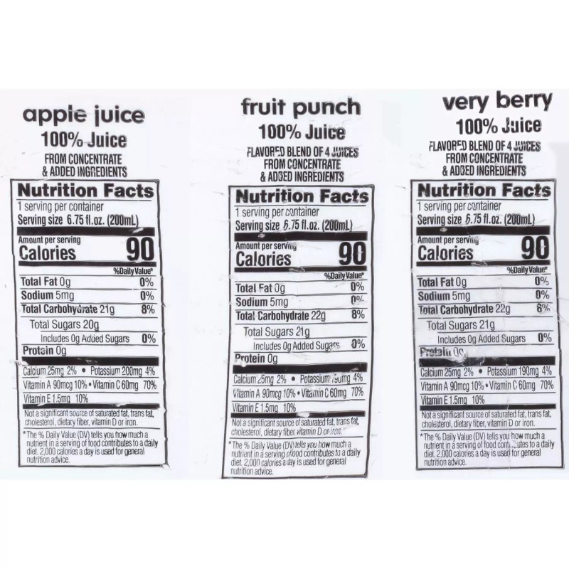 Apple & Eve 100% Juice Variety Pack, 6.75 fl. oz.,