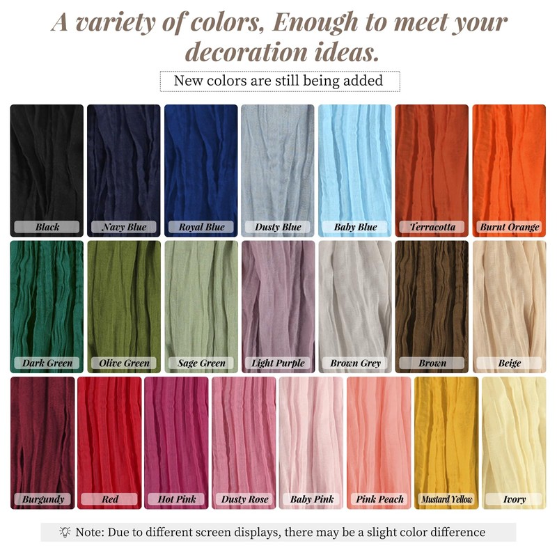 Lykoow 15 Packs Cheesecloth Table Runner - Navy Blue, 10