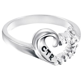 Ringmasters Sweetheart with a Cubic Zirconium LDS CTR Ring Choose the Right Faith Ring | Keepsake LDS Jewelry