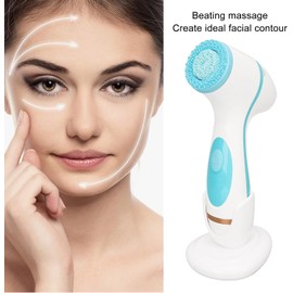 Limpiador Eléctrico Facial, Cepillo de Limpieza Facial Recargable para el Hogar, Lavadora Facial de Limpieza Eléctrica Rotativa de Silicona