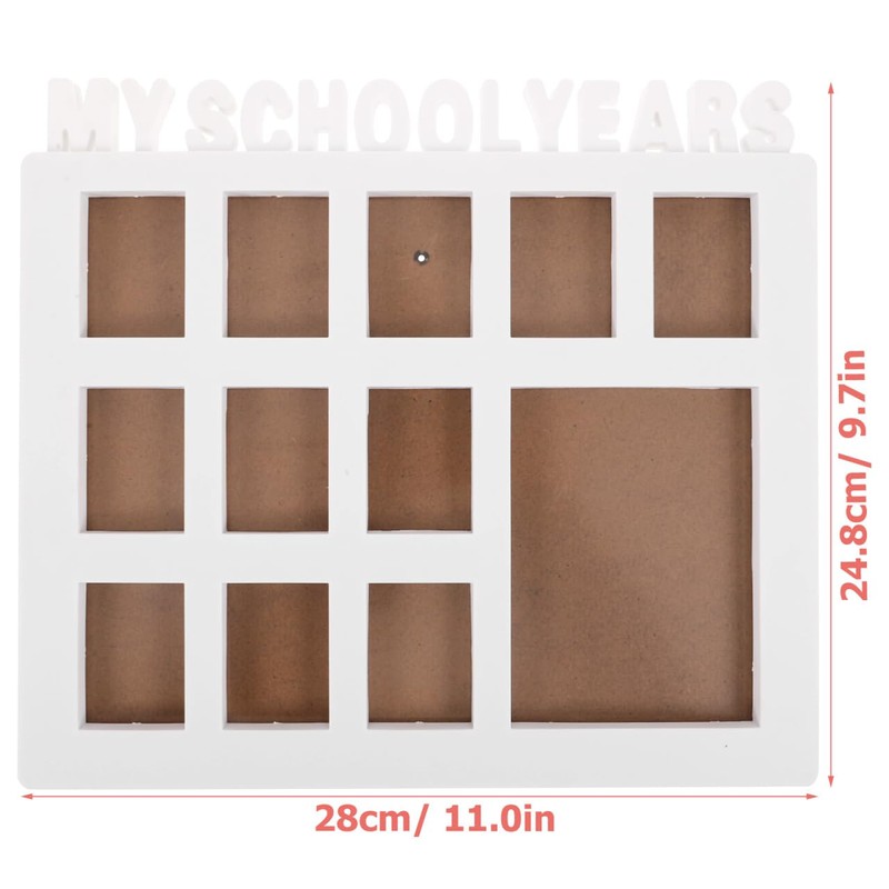 Alipis Year Photo Display Holder, White Pvc Frame, 11x9.8 Inches,