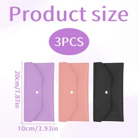 3 Colors Money Wallet Organizer for Cash 3PCS Cash Wallet Leather Money Saving Wall et Money Envelopes Money Organizer Money Wall et for Cash for Women/Men Receipt Coin Check Bill(Black,Pink,Purple)