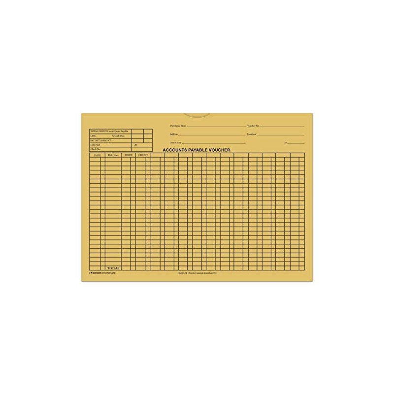 Accounts Payable Voucher Envelopes (Form #DSA-540) (Several Colors) (100 per