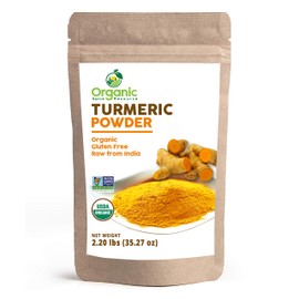 Organic Turmeric Powder w/Curcumin | 35.27 Ounce / 2.2 LBS | USDA Organics and Non-GMO | Lab Tested for Heavy Metal and Purity | 100% Raw and Natural by OSR