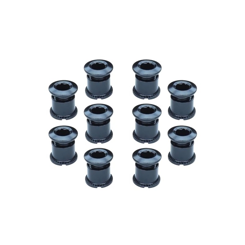 FregocS Bicycle Chainwheel Chainring Black Bolts Nuts Convenient Set of