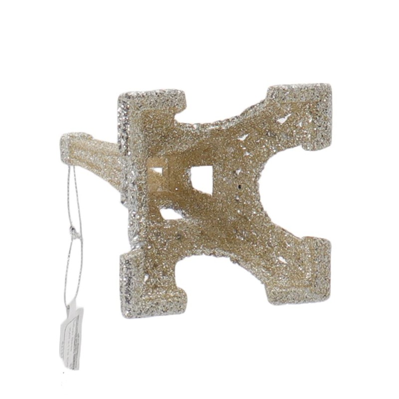 Light Gold and Silver Eiffel Tower Ornaments, 2 Assorted