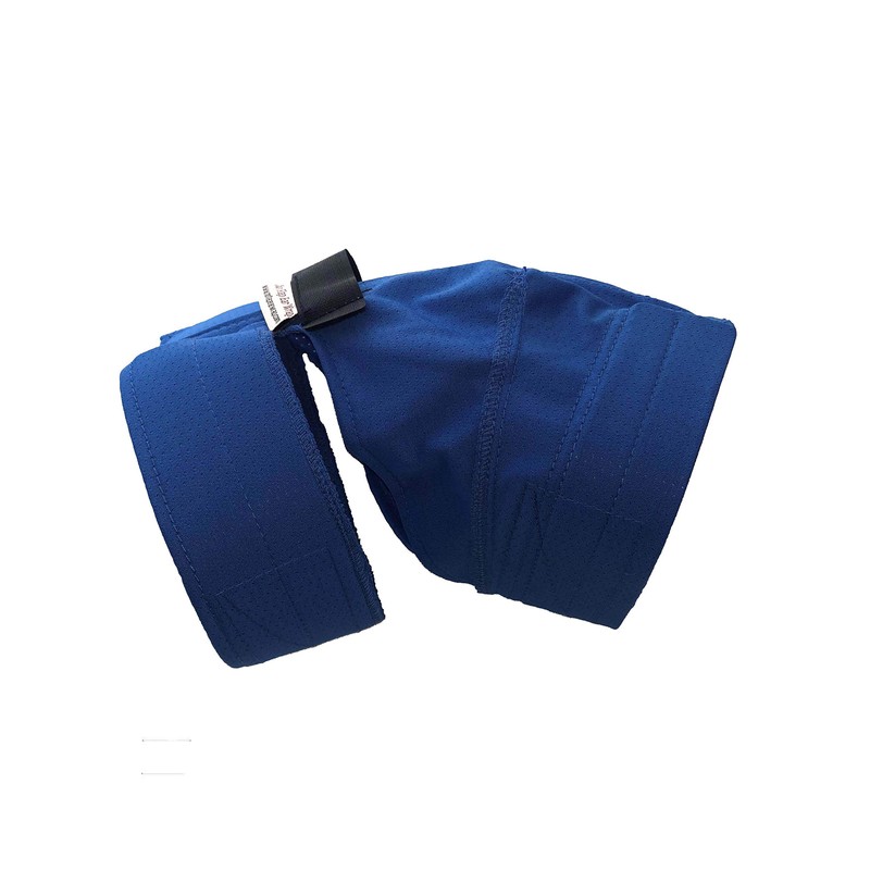 No Flap Ear Wrap (Blue Pinpoint Mesh, X-Small)