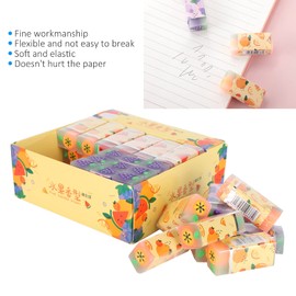 Borradores de Lápiz de Frutas, Paquete de 36 Borradores de Patrones de Frutas Bonitos, Novedoso Juego de Borradores de Sandía Colorida con Aroma a Fruta, Uva, Naranja para el Hogar, la Escuela