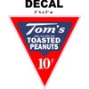 Tom's 10 Cents Toasted Peanuts Decal, Great for Dioramas, Gumball Machine & More
