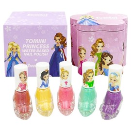 Tomini Princess water-based nail polish 5-piece set, 1 set, lavender / 투미니 프린세스 수성 매니큐어 5종 세트, 1세트, 라벤더