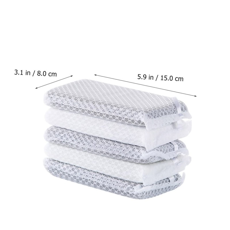 Baluue 10pcs Dish Washing Sponge Pads Kitchen Scrub Sponge Dishcloth