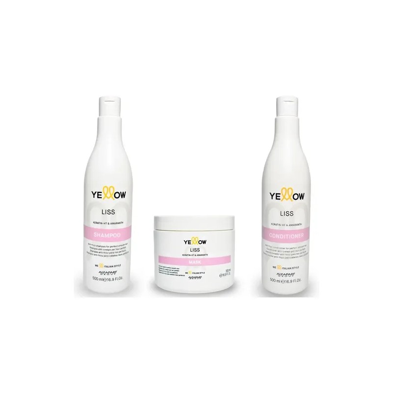 Kit Liss Yellow Shampoo + Acondicionador + Mask