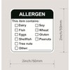 Allergen Warning Label Stickers,2inch 300pcs Food Allergy Warning Sticker for
