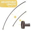 Chrsouly Adjustable Curved Shower Rod, 42-74 inches Extra Wide Shower
