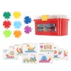 Hexie-Snaps Construction Toy Set with 92 Pieces and Carrying Case,