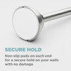 Zenna Home Rustproof Curved Shower Curtain Rod, No Drill Adjustable