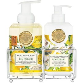 Michel Design Works Lemon Basil Hand Care Caddy (846008), 17.8 Fl Oz (Pack of 1)