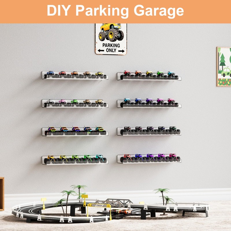 upsimples 12 Pack Acrylic Shelves Wall Organizer and Storage, 15"