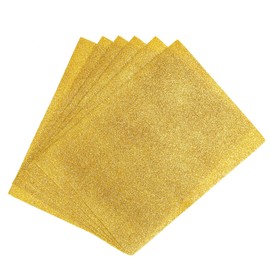 MECCANIXITY EVA Foam Sheets Glitter Gold Tone 10.8 x 8.5 Inch 2mm Thick Crafts Foam 10Pcs