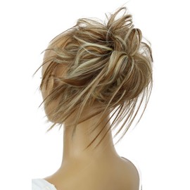 PRETTYSHOP Hairpiece Hair Rubber Scrunchie Scrunchy Updos VOLUMINOUS Wavy Messy Bun light brown blonde mix #6H613 G21F