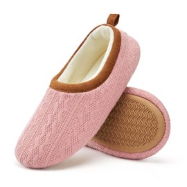 Chantomoo Womens Slippers Memory Foam Closed Back Soft Indoor Slippers Pink