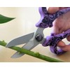 Chikamasa Chikamasa Florist Deluxe Flower Scissors, Arabesque Pattern, Violet MF-9000VA