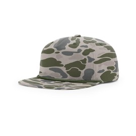 Richardson 256 256P Umpqua Rope Snapback Cap Adjustable Hat Blank Camo Hat Bulk Hats - Marsh Duck Camo/Army Olive Rope