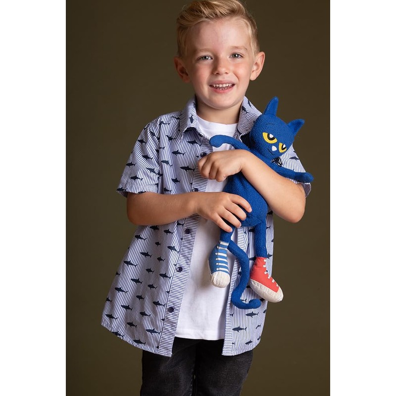MerryMakers Pete the Cat Plush Doll, 14.5-Inch , Blue