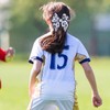Black White Soccer Hair Bows for Girls, 4" Mesh Tulle