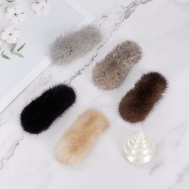Lala 천연 밍크털 똑딱핀(LALA-H676) Natural Mink Fur Hair Clip (LALA-H676)