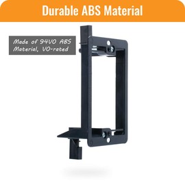 Kebulldola Low Voltage Mounting Bracket Single Gang 5 Pack, Drywall Wall Plate Bracket for HDMI, Ethernet, Coaxial Cables, Telephone and Speaker Wires