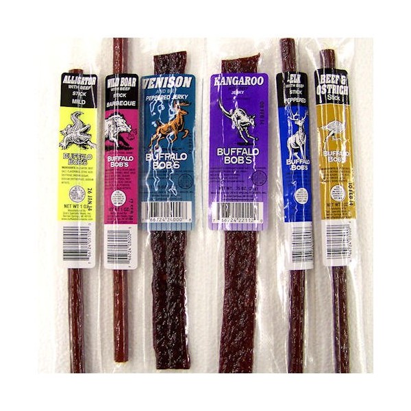 Buffalo Bob's Wild Game Jerky - Package Of Six Flavors