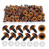 100Pcs Safety Eyes and Secure Washers - Thalinfayi 15mm Orange