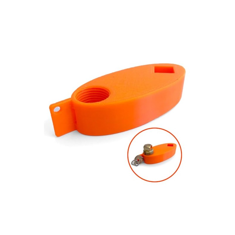 PlugKeyper Multi-purpost Boat Drain Plug Reminder, Wrench and Key Float