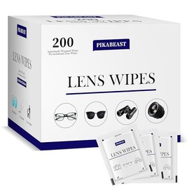 200 Count Lens Wipes for Eyeglasses, Eyeglass Cleaner Wipes for Cameras, Sunglasses, Phone and Computer - Keep Your Lenses Spotless