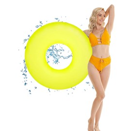 Yellow Inflatable Pool Floats Swimming Rings for Kids Adults,Adult Swim Tubes Rubber Ring for Swimming,Inflatable Wheel Pool Tube Swimming Rings Floaties for Kids Summer Beach Swimming Water Party