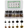 140Pcs Needle Felting Eyes 6-10mm Mini Glass Amber with Black