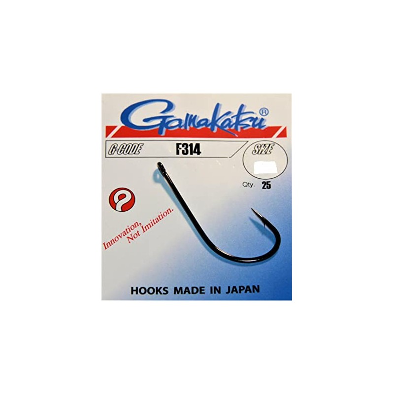 Gamakatsu F 314 for Bass Bugs, Color 25 Pcs, Size