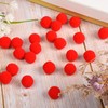 Jomnvo 100 Pieces 2CM Christmas Pom Poms Red Fluffy Pompoms