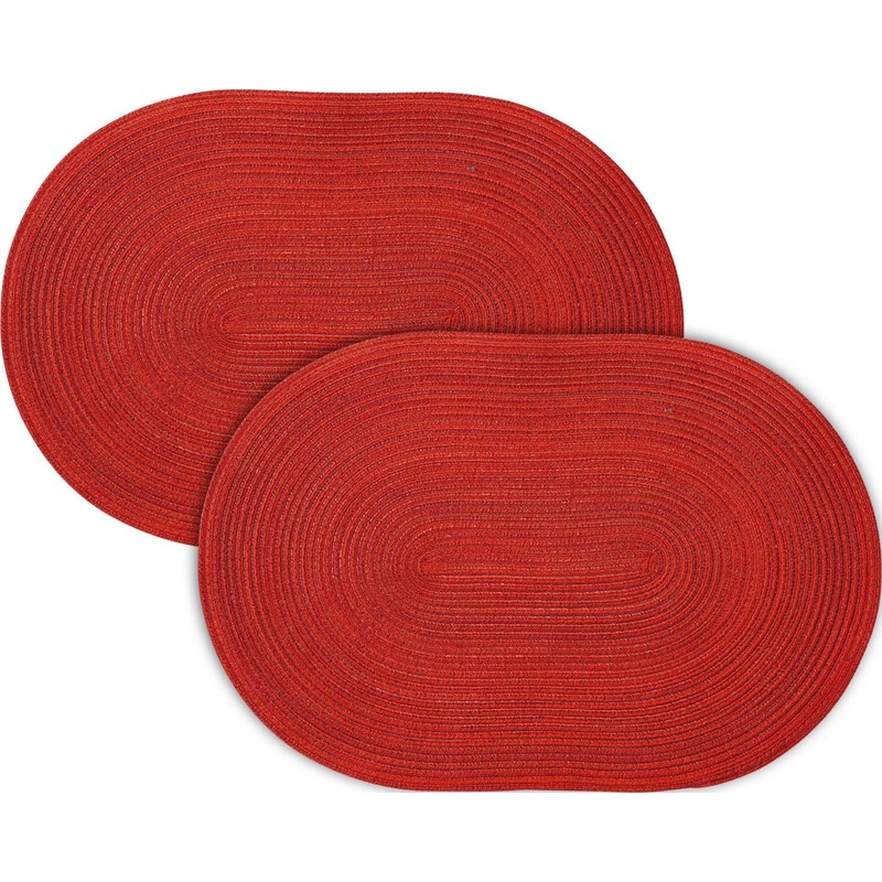 Pichler 2-pack table mats Samba red size oval: 33x48 cm