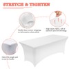 YALLOVE 6FT Spandex Rectangular Tablecloth, Stretch Spandex Table Cover for