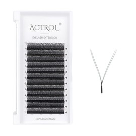 ACTROL YY Eyelashes Extension Lashes Black C Curl 0.07mm 12mm Lash Volume Extension Easy Fans Y Shaped Premade Soft Eyelashes Supply