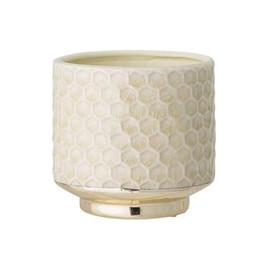 Nordring Ceramic Flower Pot Goldy - colorful Planter, Pot for plants, sukkulents Size S (10 cm ø) Dia 4-1/8", Stoneware, cloud