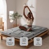 MAXYOYO Grey Triangle Futon Mattress, Padded Japanese Floor Mattress Quilted
