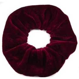 Mytoptrendz® Burgundy Soft Velvet Scrunchies Hair Ties Hair Bobbles Ponytail Bands Pack of 3 pcs