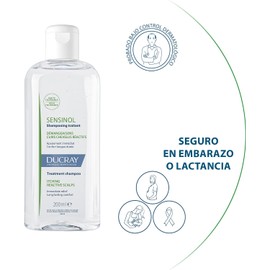 DUCRAY, Sensinol Shampoo Tratante Anticomezón, Cuero Cabelludo Sensible, Alta Tolerancia Dermatológica, 200 ml