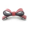 Wardani, large Bow Barrette tortoishell handmade in France ROUGE